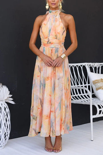 Ava - Vestido midi con cuello halter