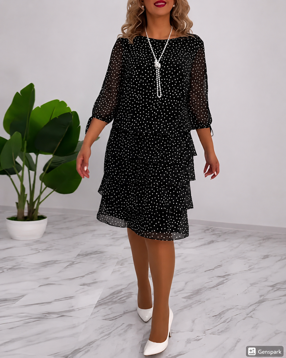 Carey - Vestido Elegante de Lunares