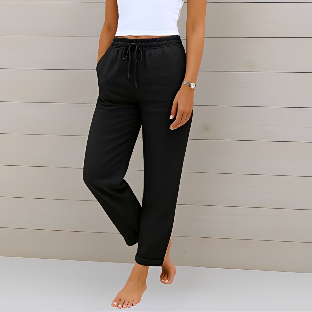 Audrey - Pantalones Cómodos con Cordón