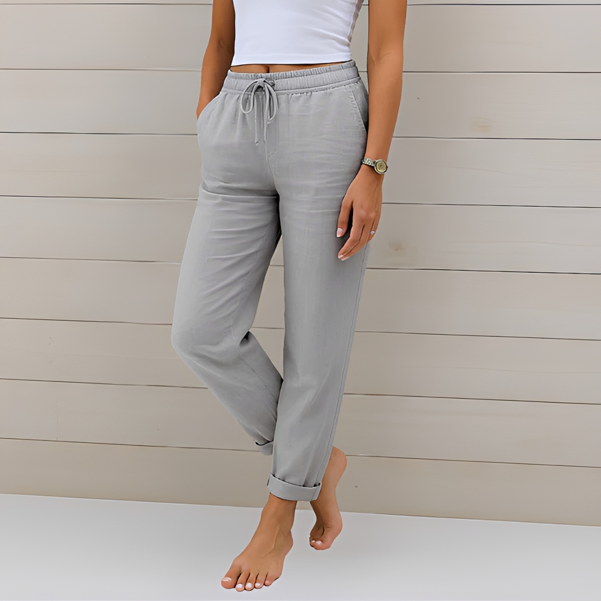 Audrey - Pantalones Cómodos con Cordón