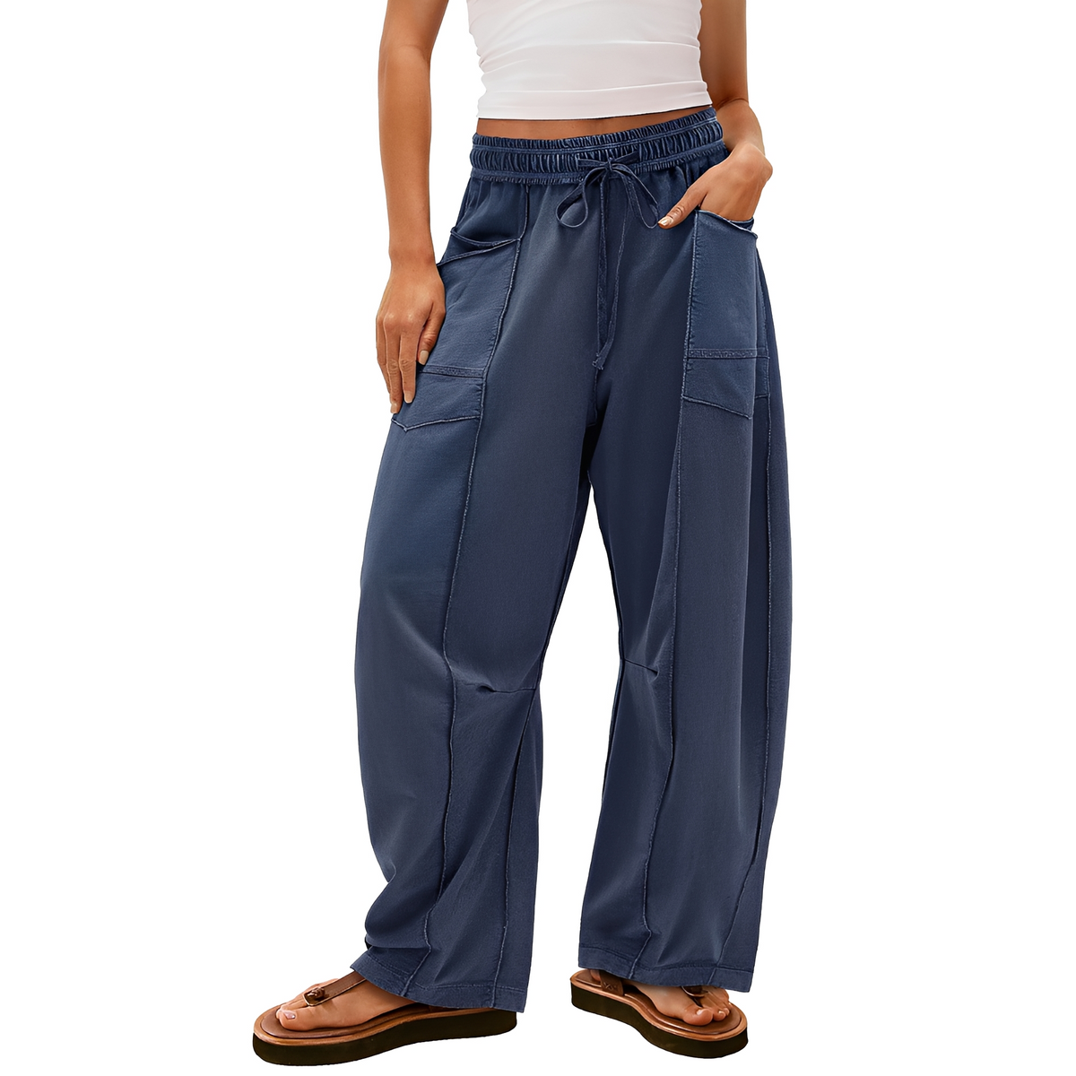 Marianne - Pantalones Elegantes de Pierna Ancha