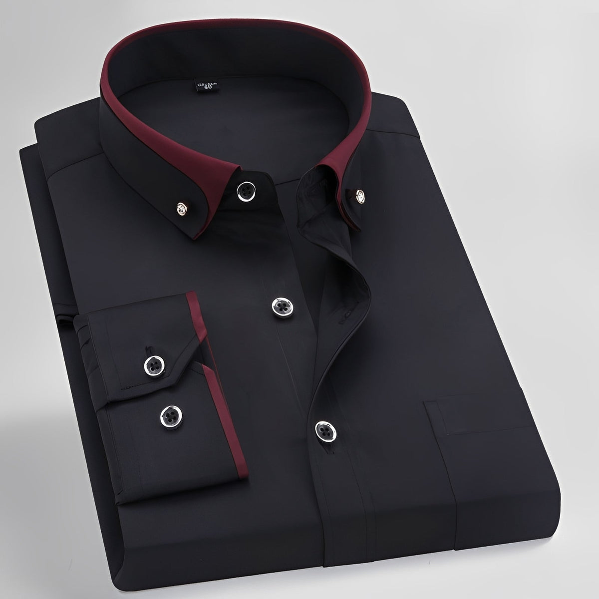 Glindel - Camisa clásica de manga larga para hombre