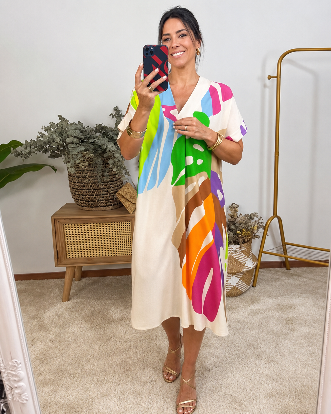 Curlene - Vestido Midi Sofisticado y Holgado
