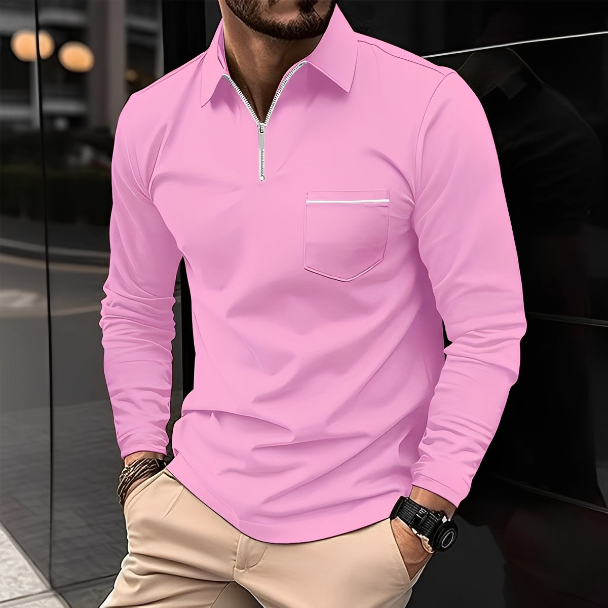 Florent - Camisa de manga larga casual