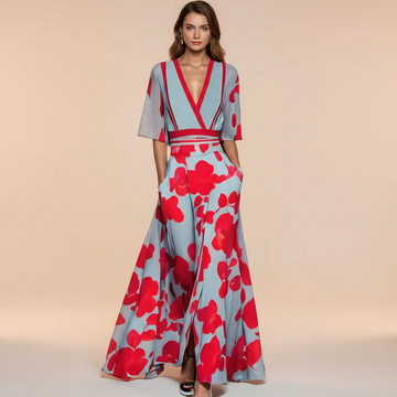 Gianna - Vestido Maxi Elegante con Escote en V