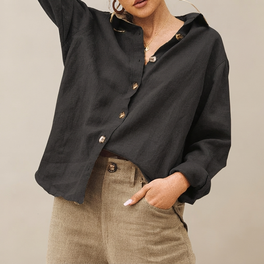 Jordilyn - Camisa Casual con Botones