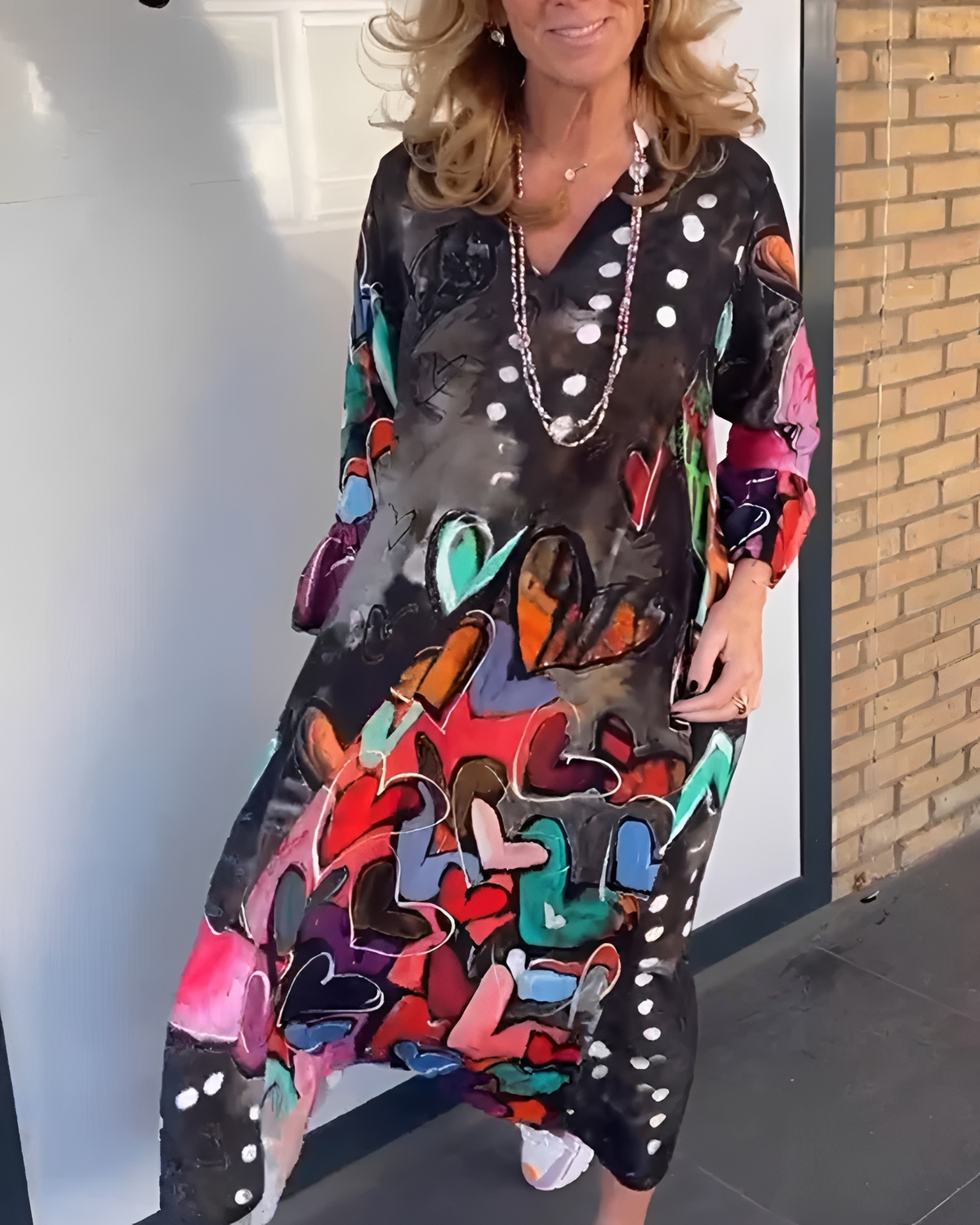 Geneva - Vestido Cómodo con Escote en V