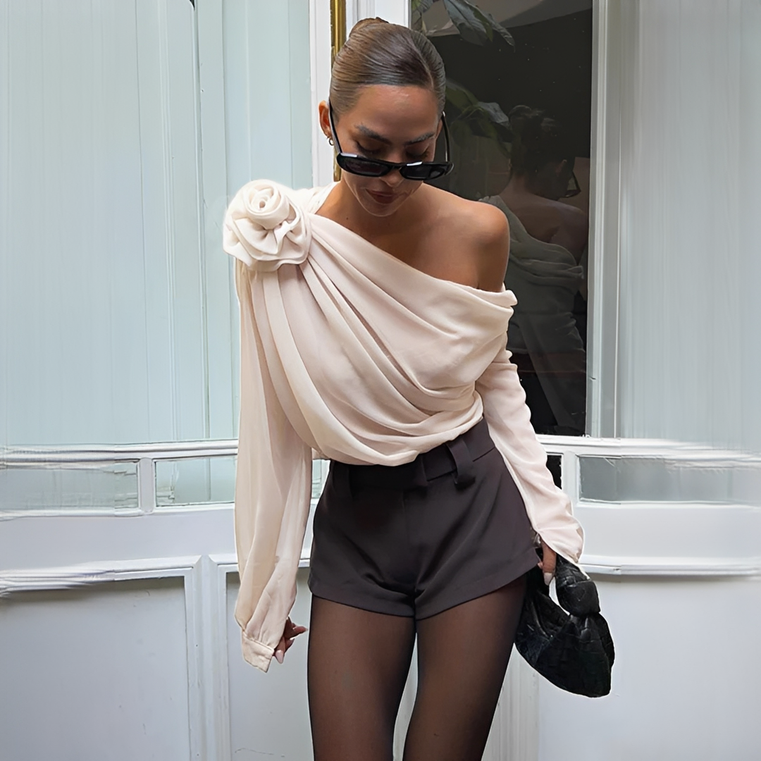 Ellise - Blusa asimétrica moderna