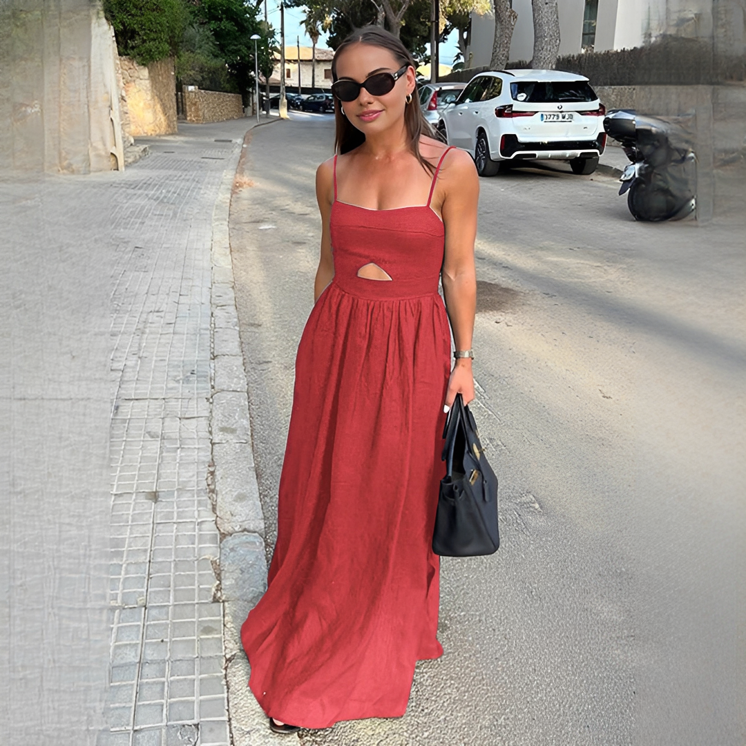Meadel - Vestido largo sin mangas elegante