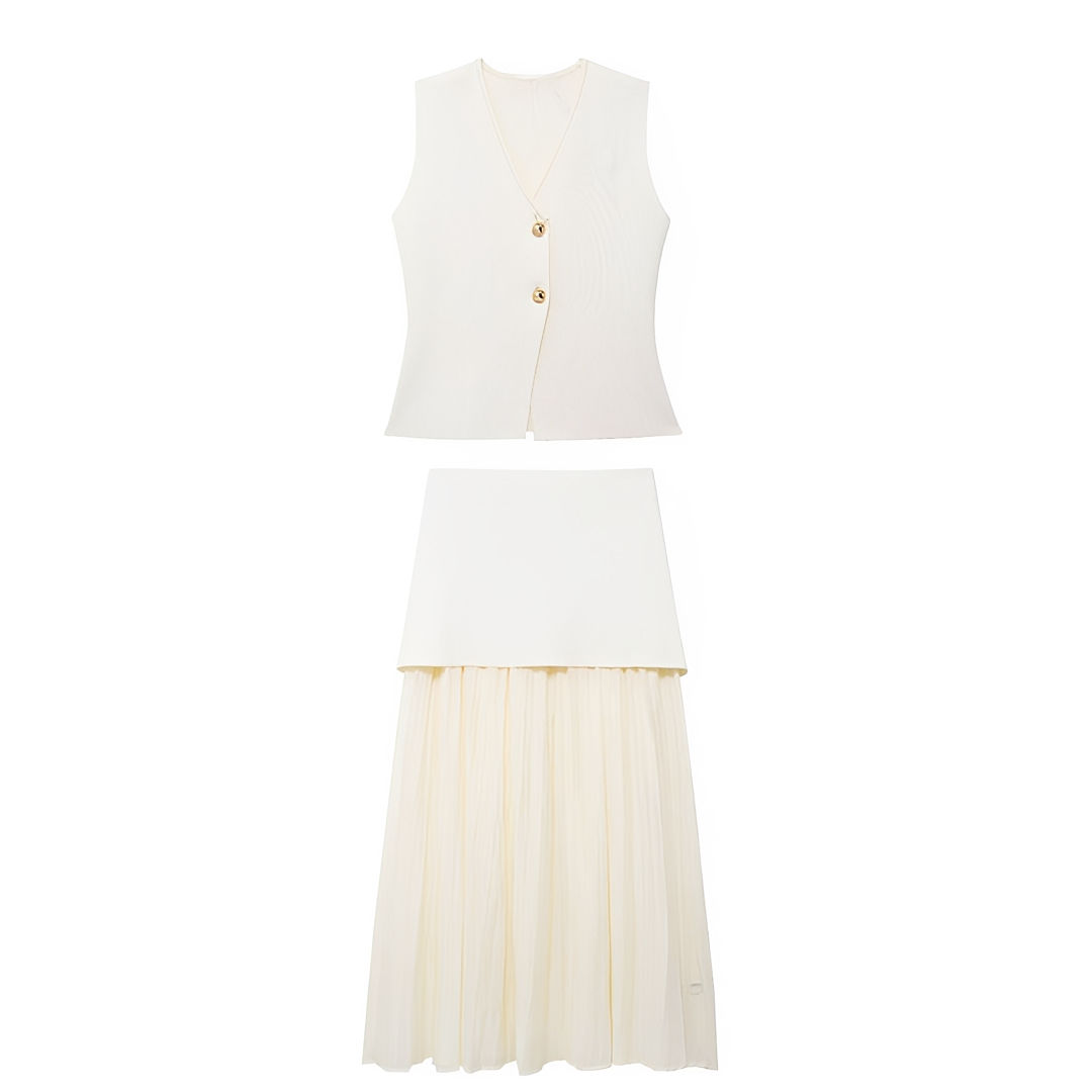 Airen - Set de Chaleco y Falda Casual