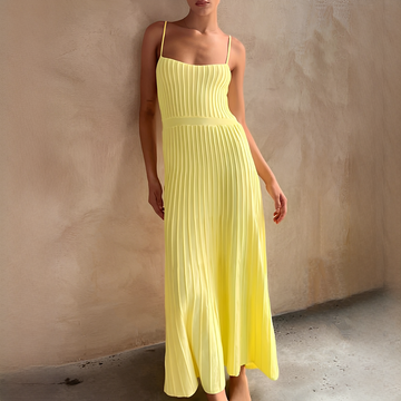 Pheobie - Vestido Midi Plisado Elegante