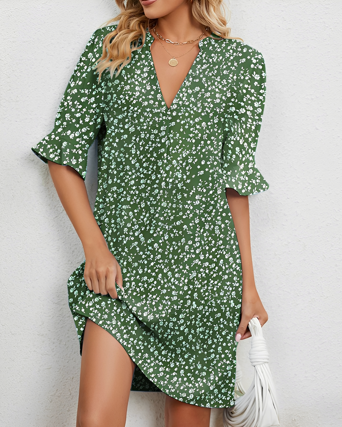 Shelley - Vestido Midi Sofisticado con Cuello en V