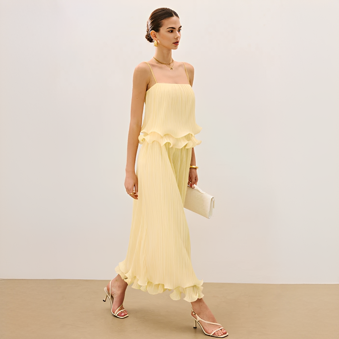 Daphne - Conjunto de Falda Sofisticada con Pliegues