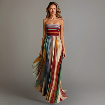Gracelyn - Vestido Maxi con Estilo de Top sin Tirantes