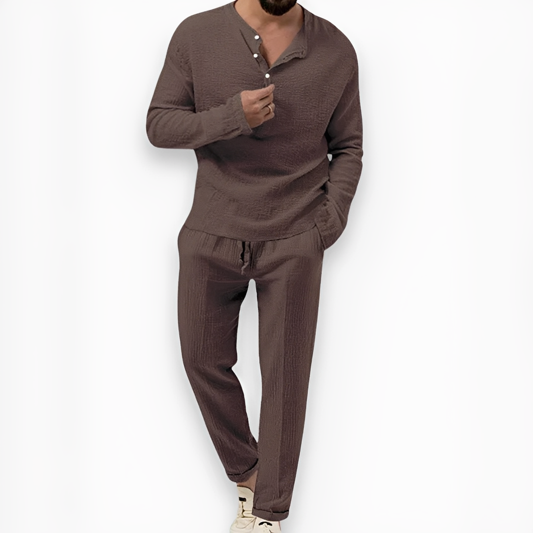 Eduard - Conjunto pantalón y top de verano para hombre