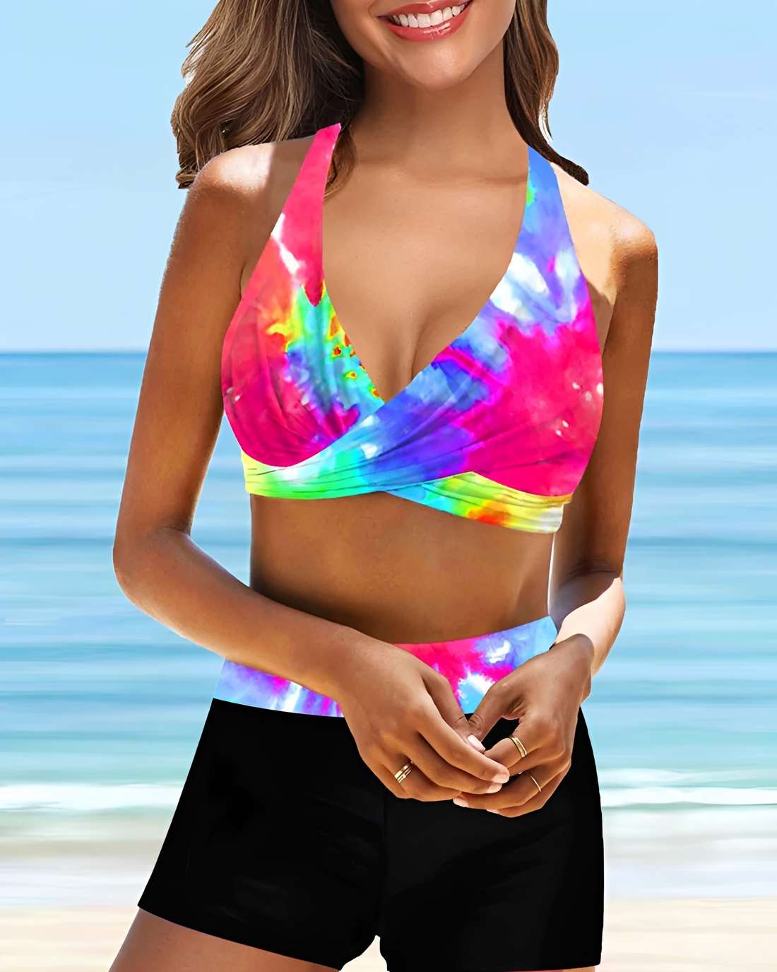 Maja - Bikini con Cuello Halter y Diseño Cruzado