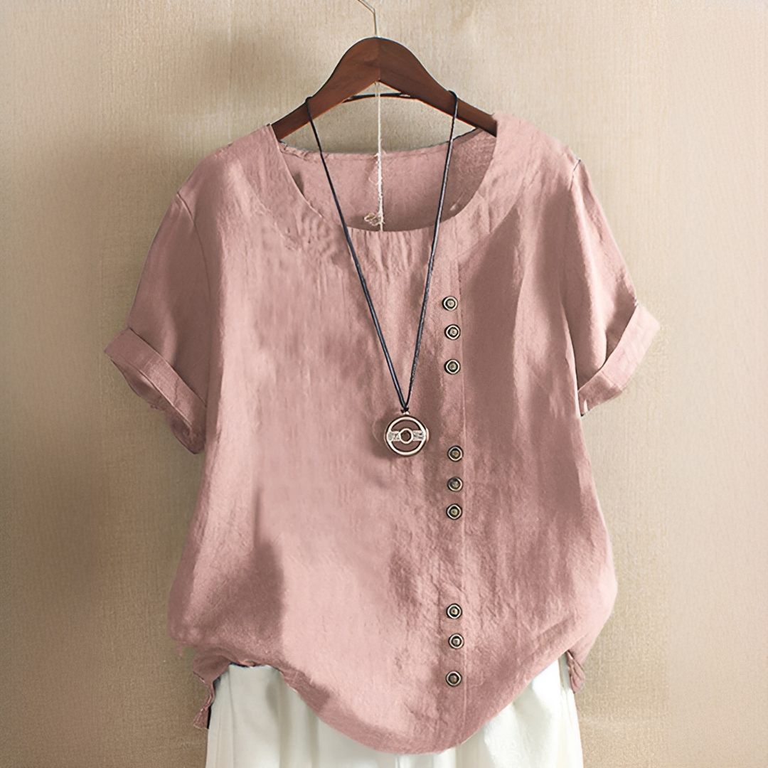 Noelle - Blusa Chic con Botones y Corte Holgado