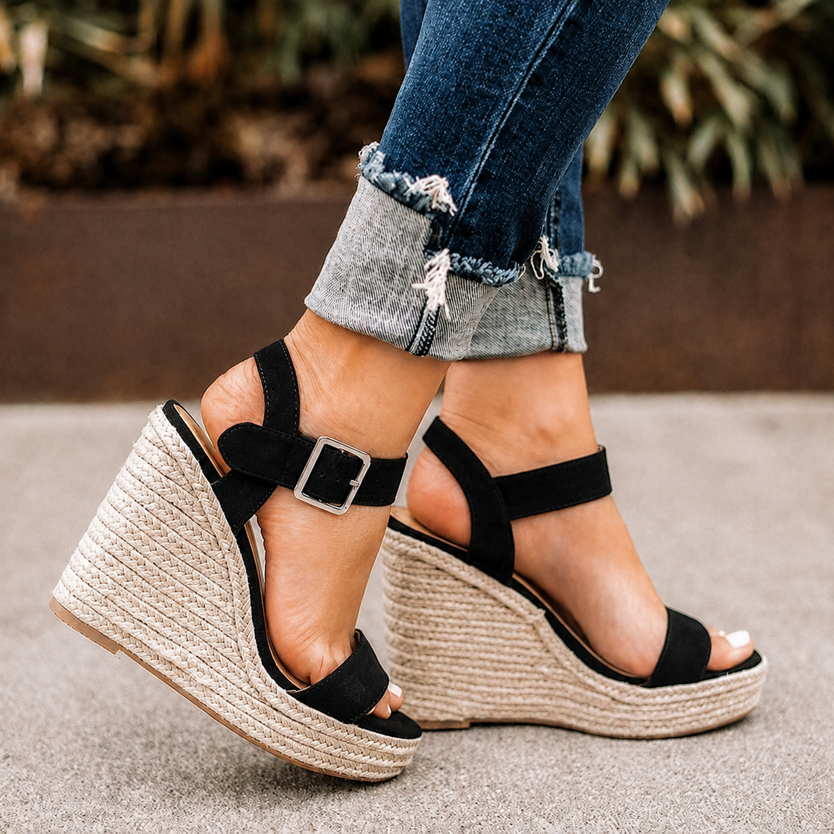 Laquita - Sandalias de Cuña Elegantes