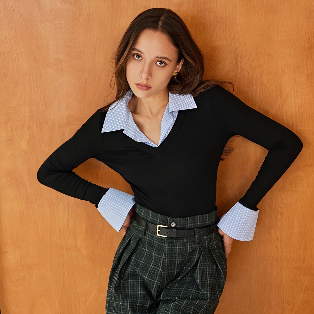 Venedita - Blusa Cómoda de Manga Larga