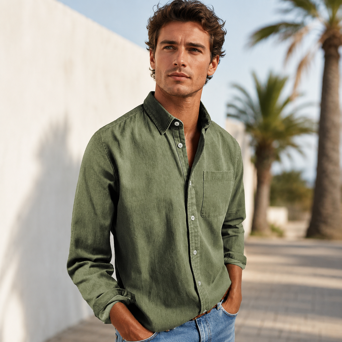 Wynford - Camisa Informal con Botones