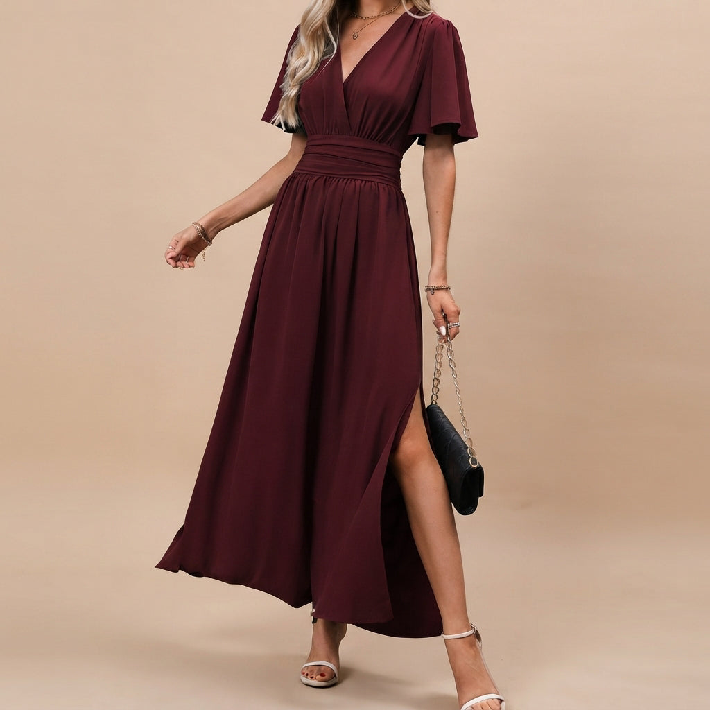 Leyli - Vestido Midi Sofisticado con Abertura