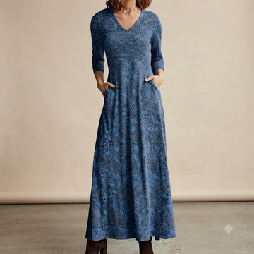 Adeline - Vestido retro con mangas largas