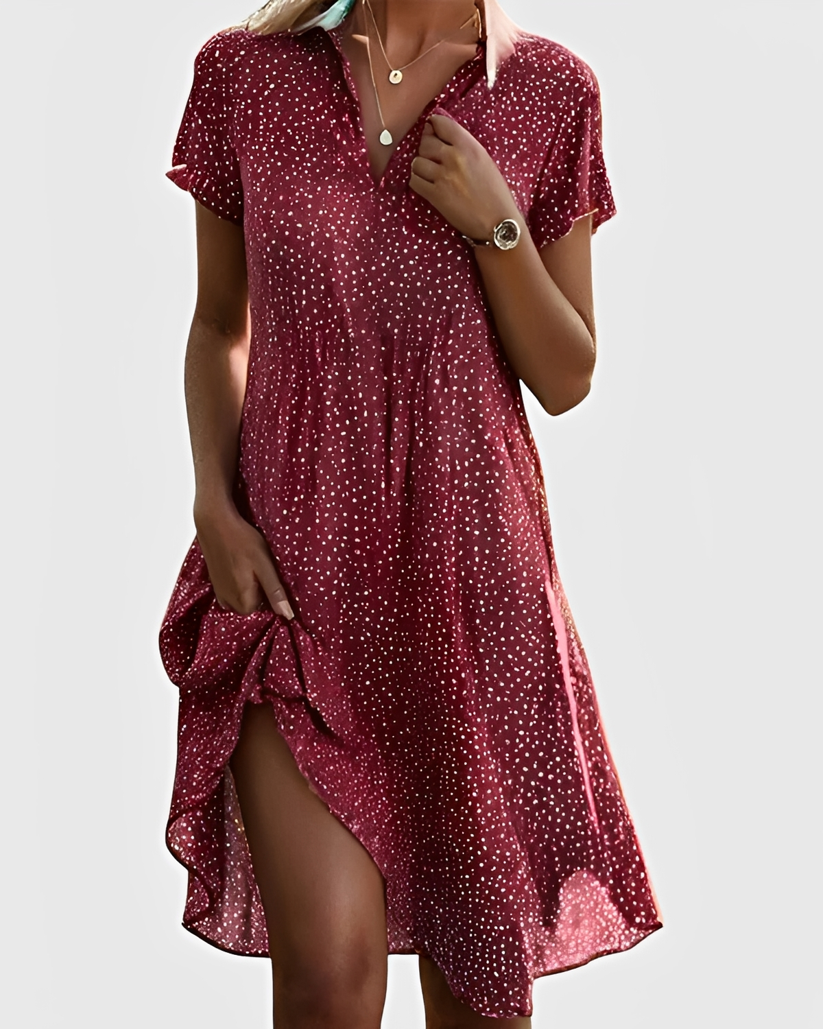Vivella - Vestido Midi Sofisticado con Cuello en V