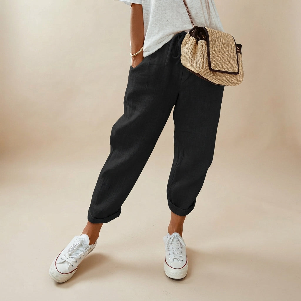 Elwyn - Pantalones Cómodos con Cintura Elástica