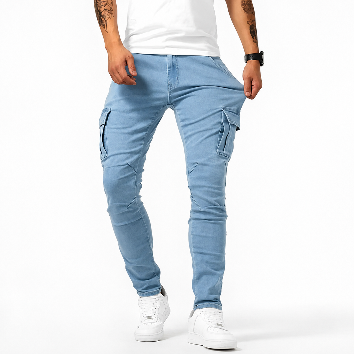 Zilton - Pantalones Cargo Ceñidos Casuales