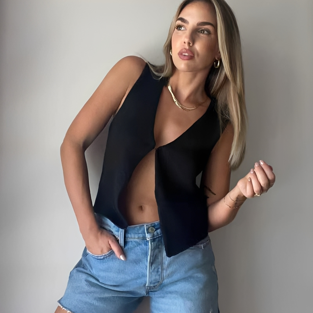 Ellaine - Chaleco Sin Mangas Chic