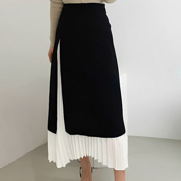 Verna - Falda elegante y larga plisada