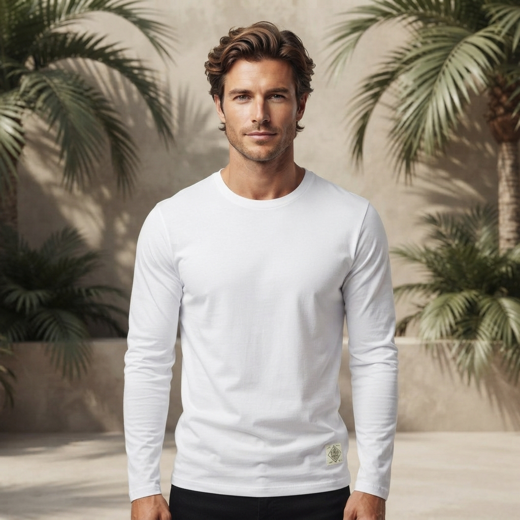 Nelson - Playera Casual con Cuello Redondo