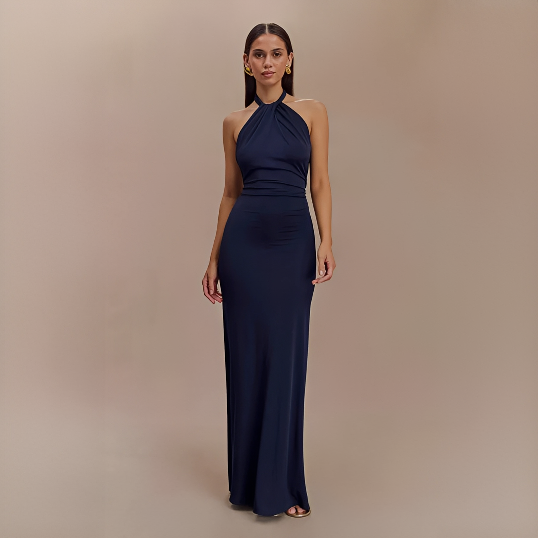 Jianna - Vestido Maxi con Halter Elegante
