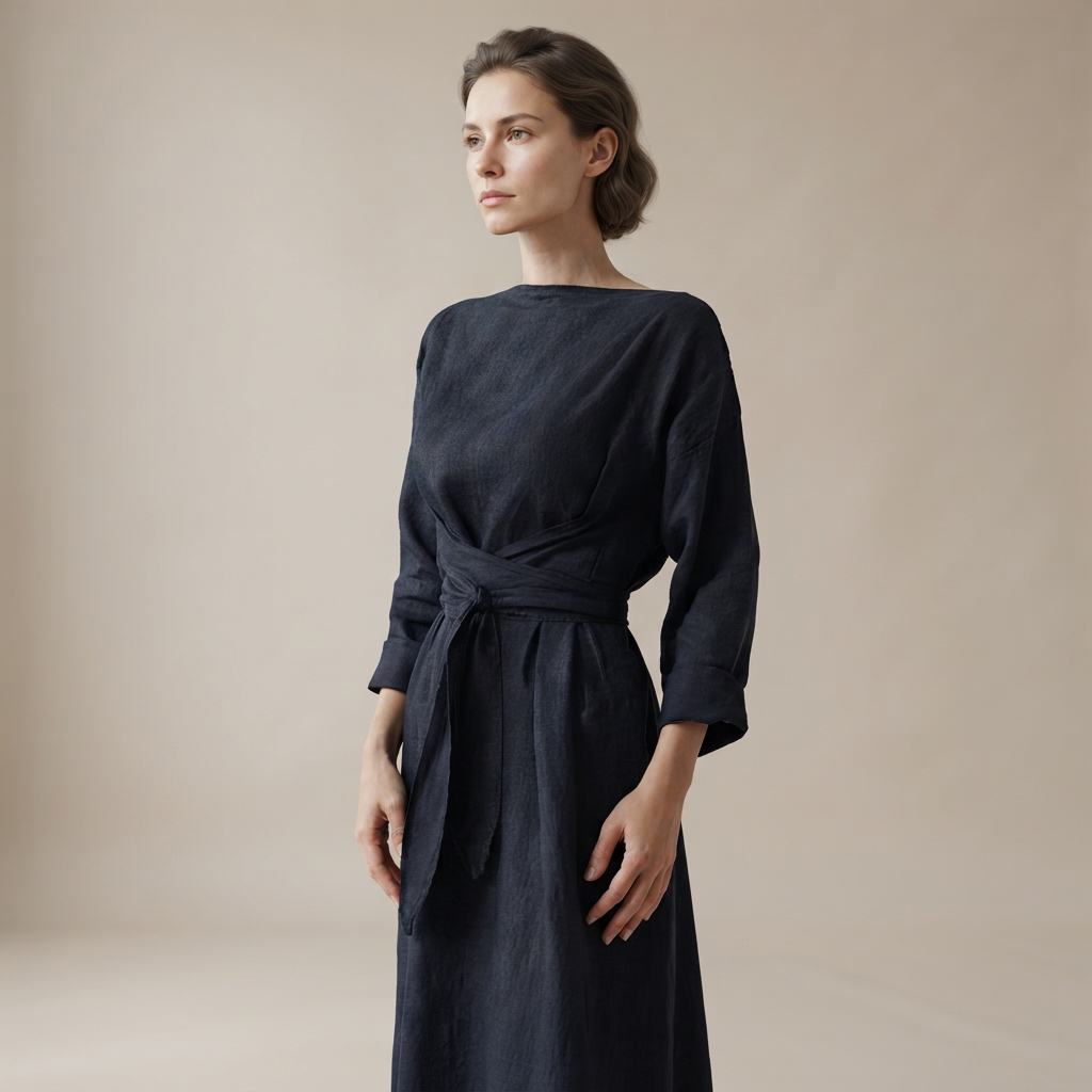 Ashlee - Vestido Maxi Liviano con Cordones y Corte Amplio