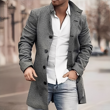 Louison - Abrigo largo con botones elegantes para hombres