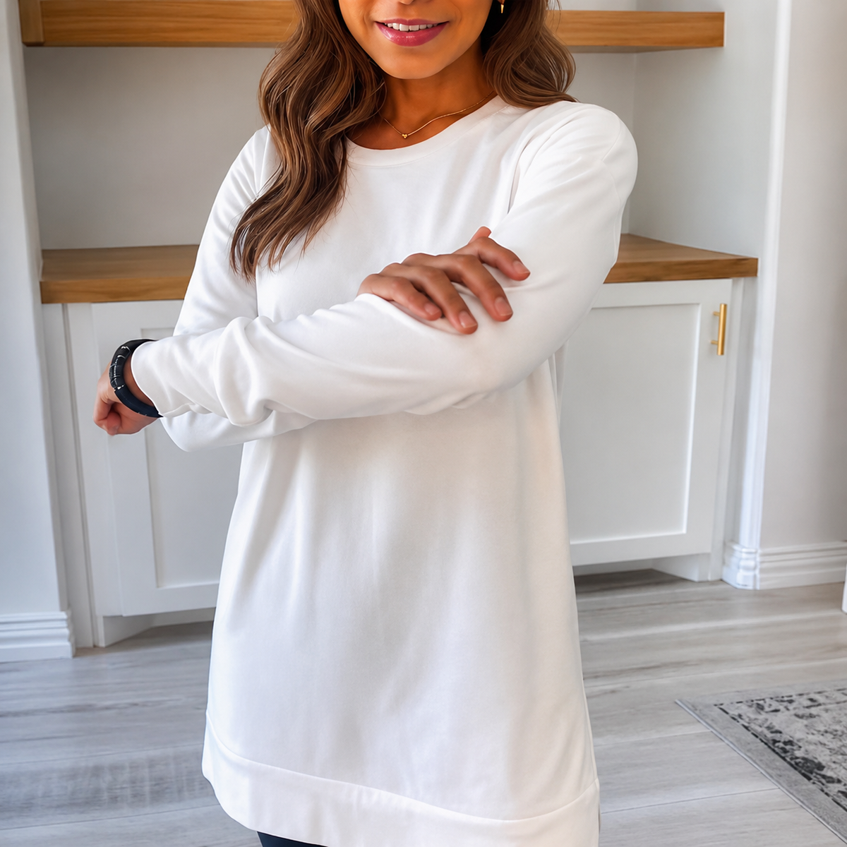Magali - Blusa Sofisticada con Escote Redondo
