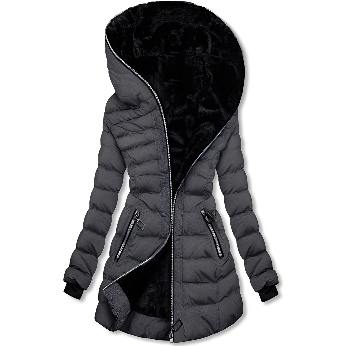 Jasmine - Chaqueta con capucha moderna