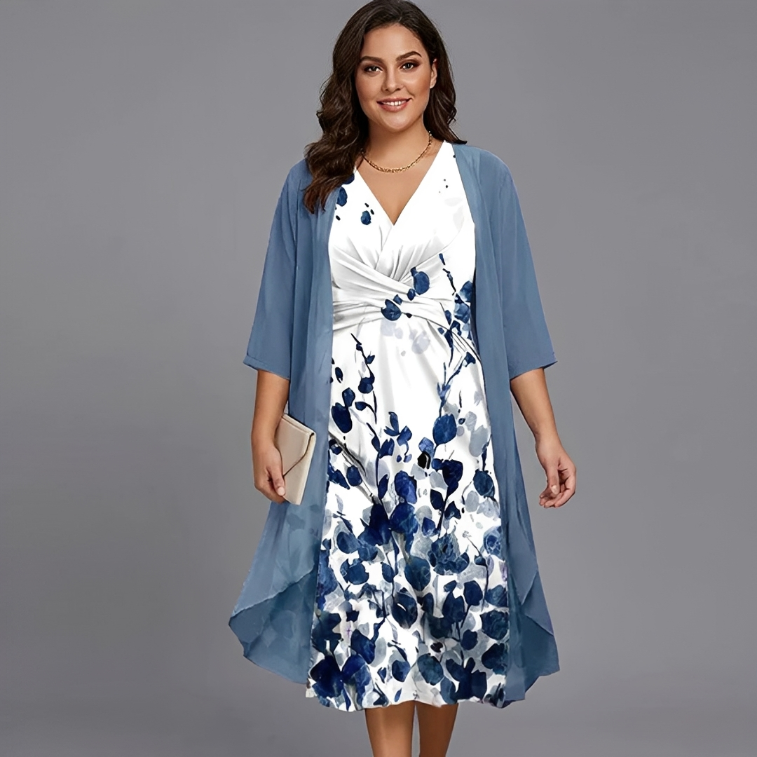Florentina - Vestido Midi de Dos Piezas con Movimiento