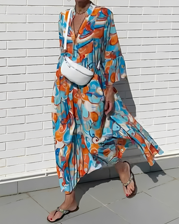 Giana - Vestido Midi Cómodo con Escote en V