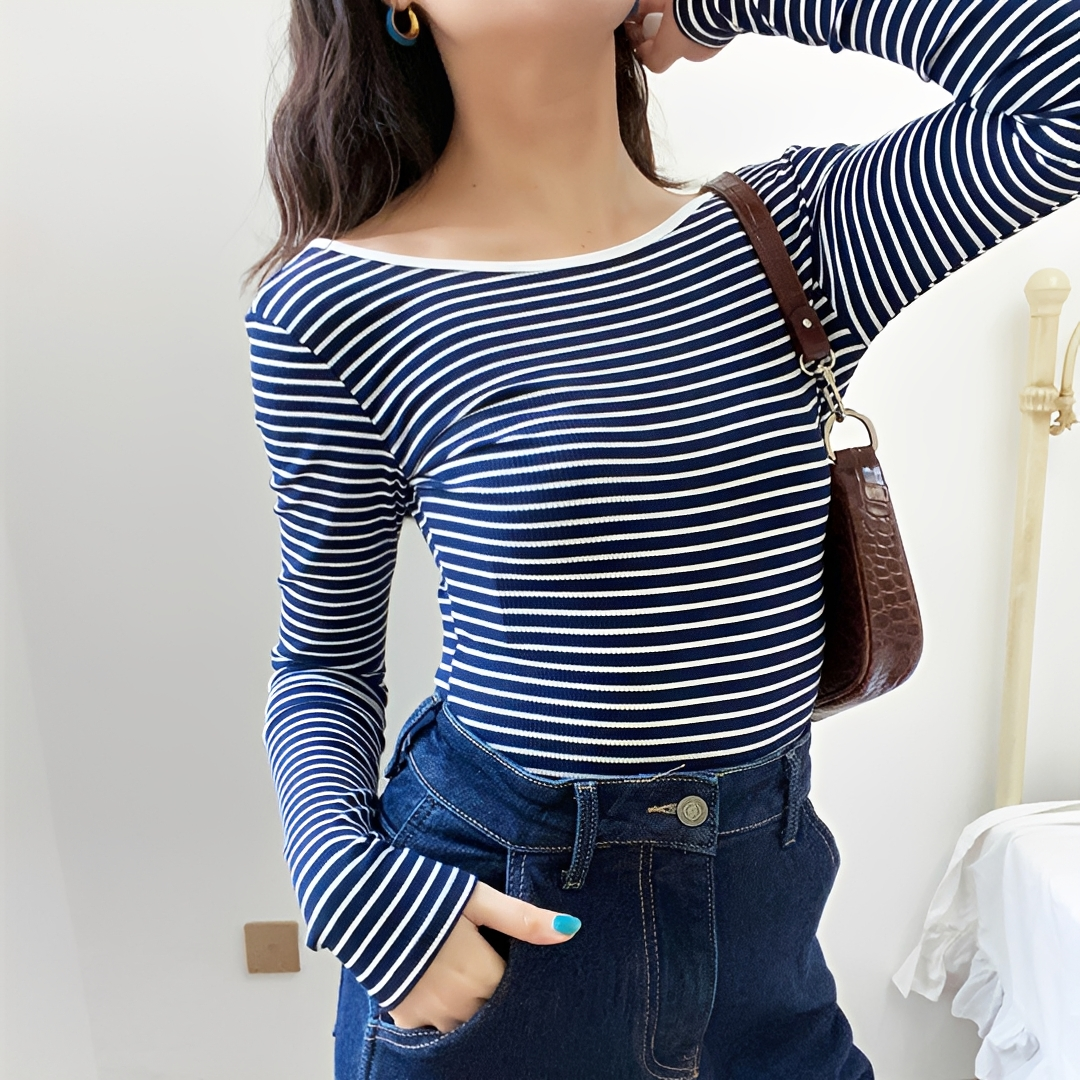 Michaila - Body de Manga Larga a Rayas