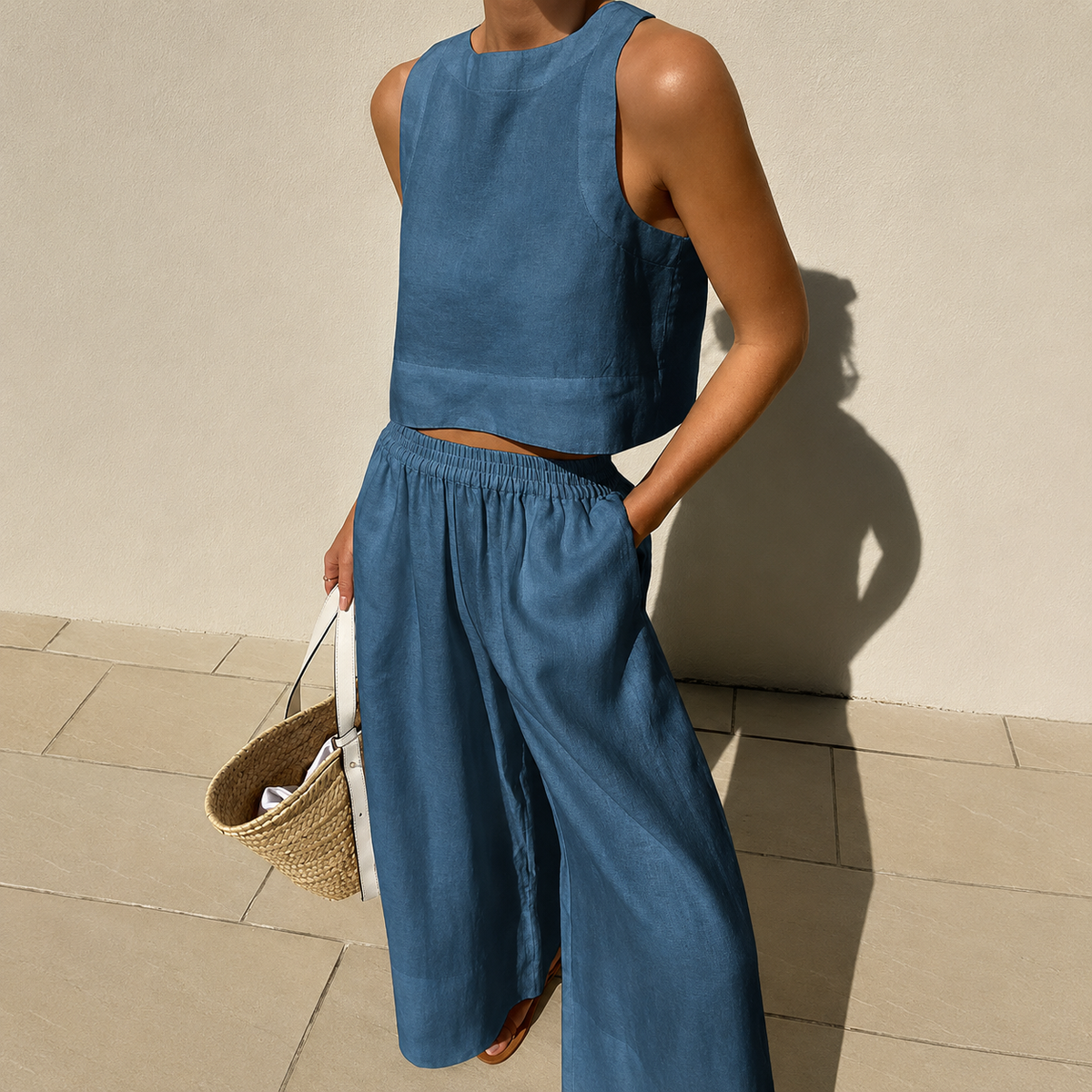 Thelma - Conjunto de Pantalones de Estilo Relajado Casual