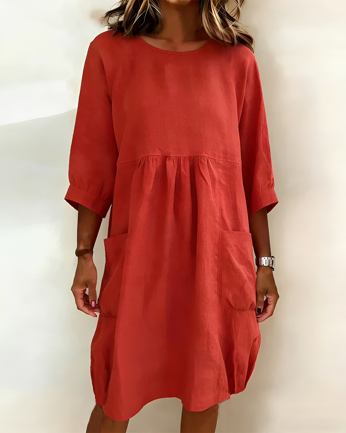 Shadia - Vestido Midi de Corte Amplio Casual