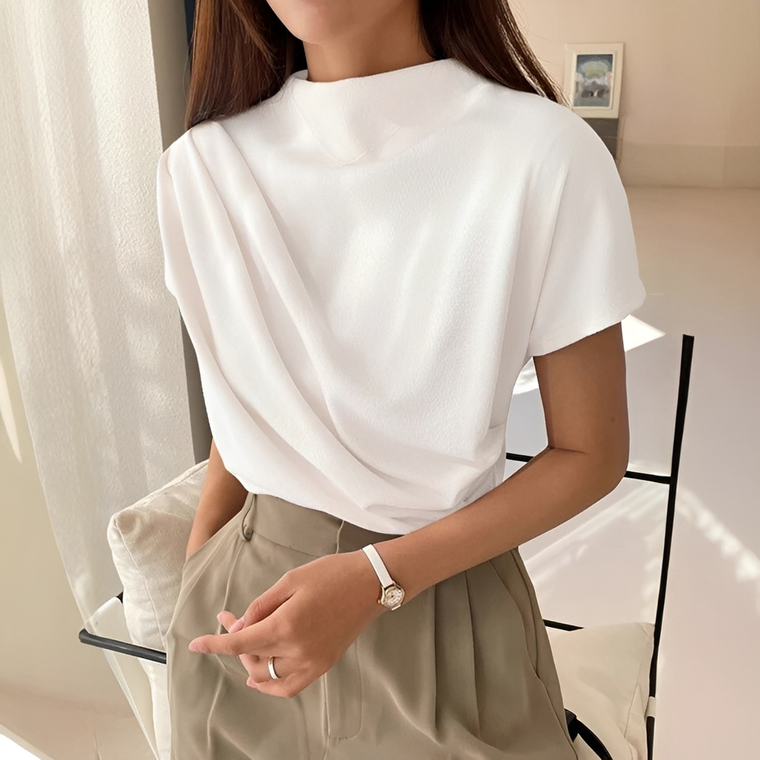 Janica - Blusa Casual de Manga Corta