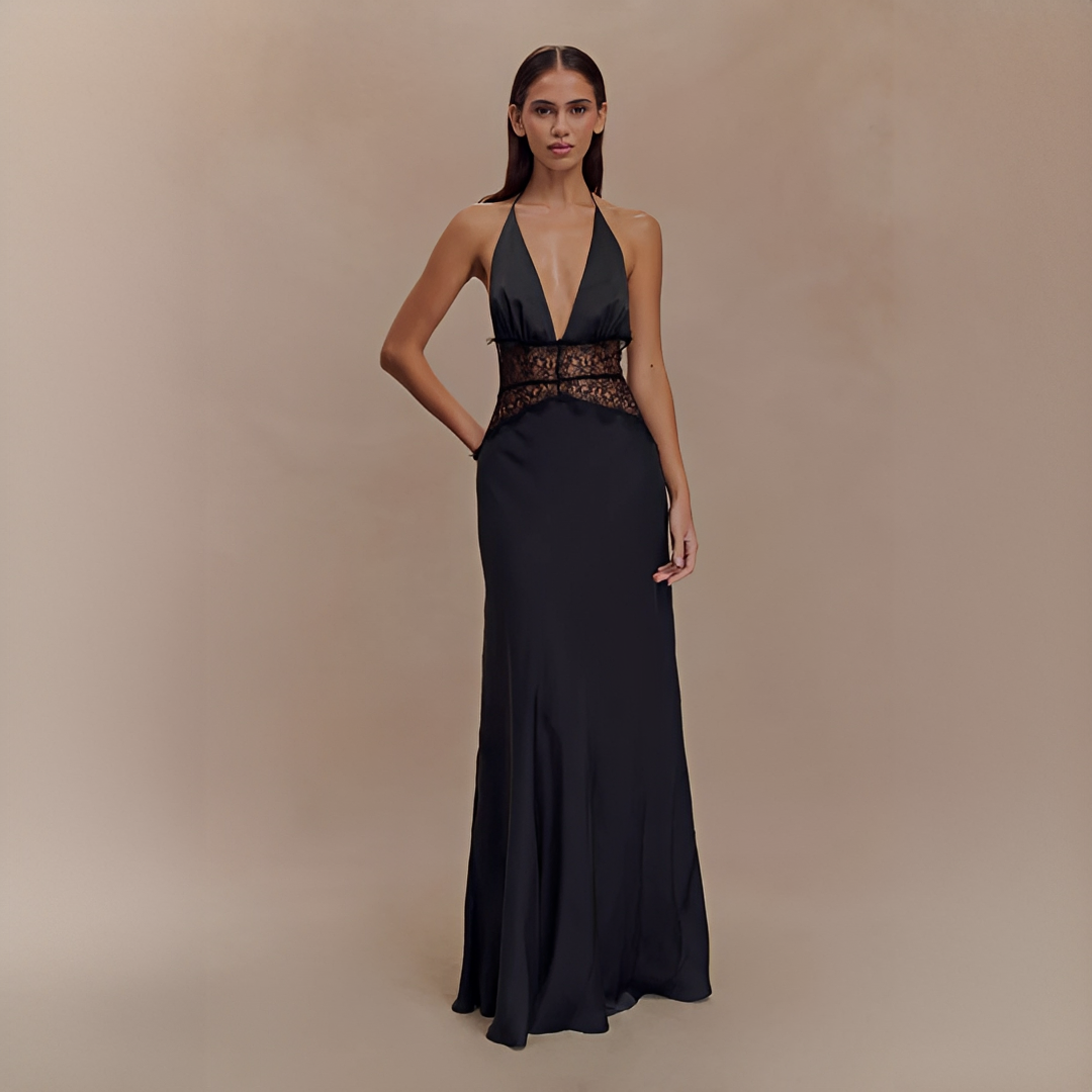 Velina - Vestido de Gala sin Costuras con Cuello Halter