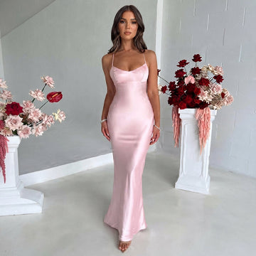 Melika - Vestido Maxi Ajustado y Brillante