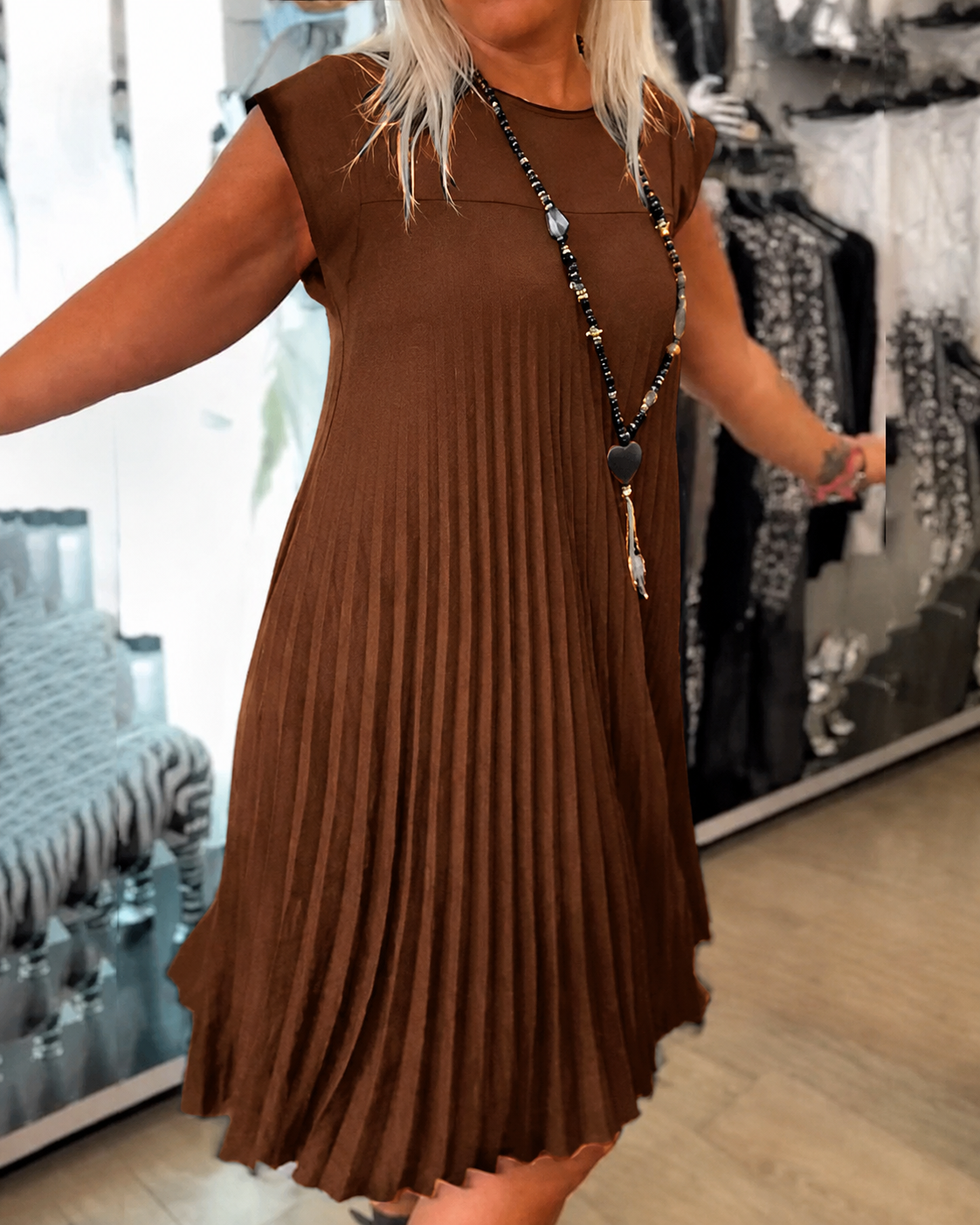 Angélique - Vestido Informal con Pliegues