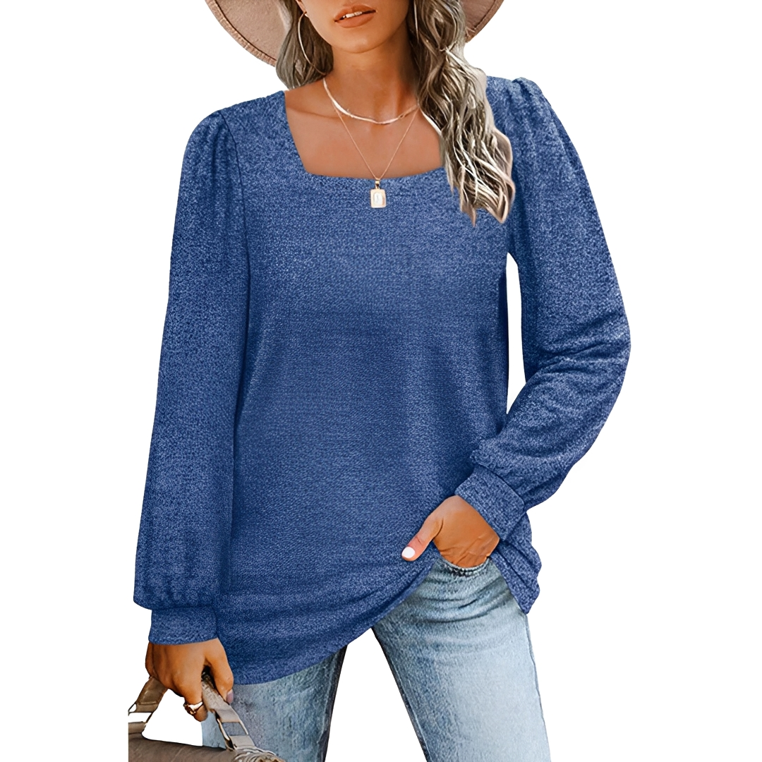 Jaylin - Blusa Elegante con Escote Cuadrado