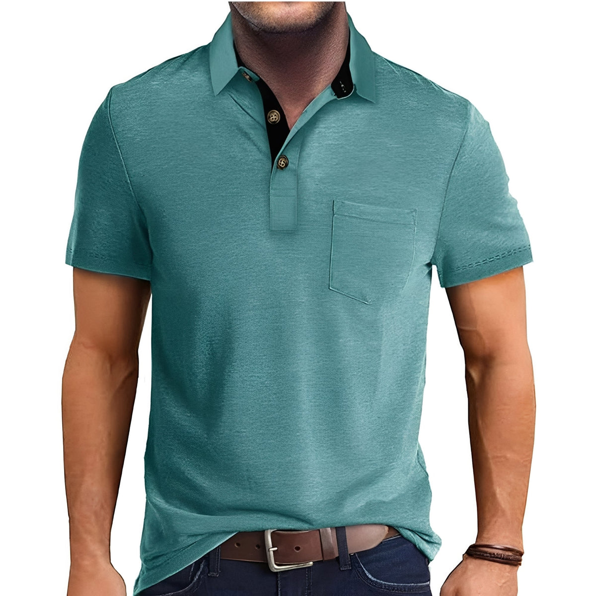 Hobbs - Camisa Polo de Manga Corta Casual