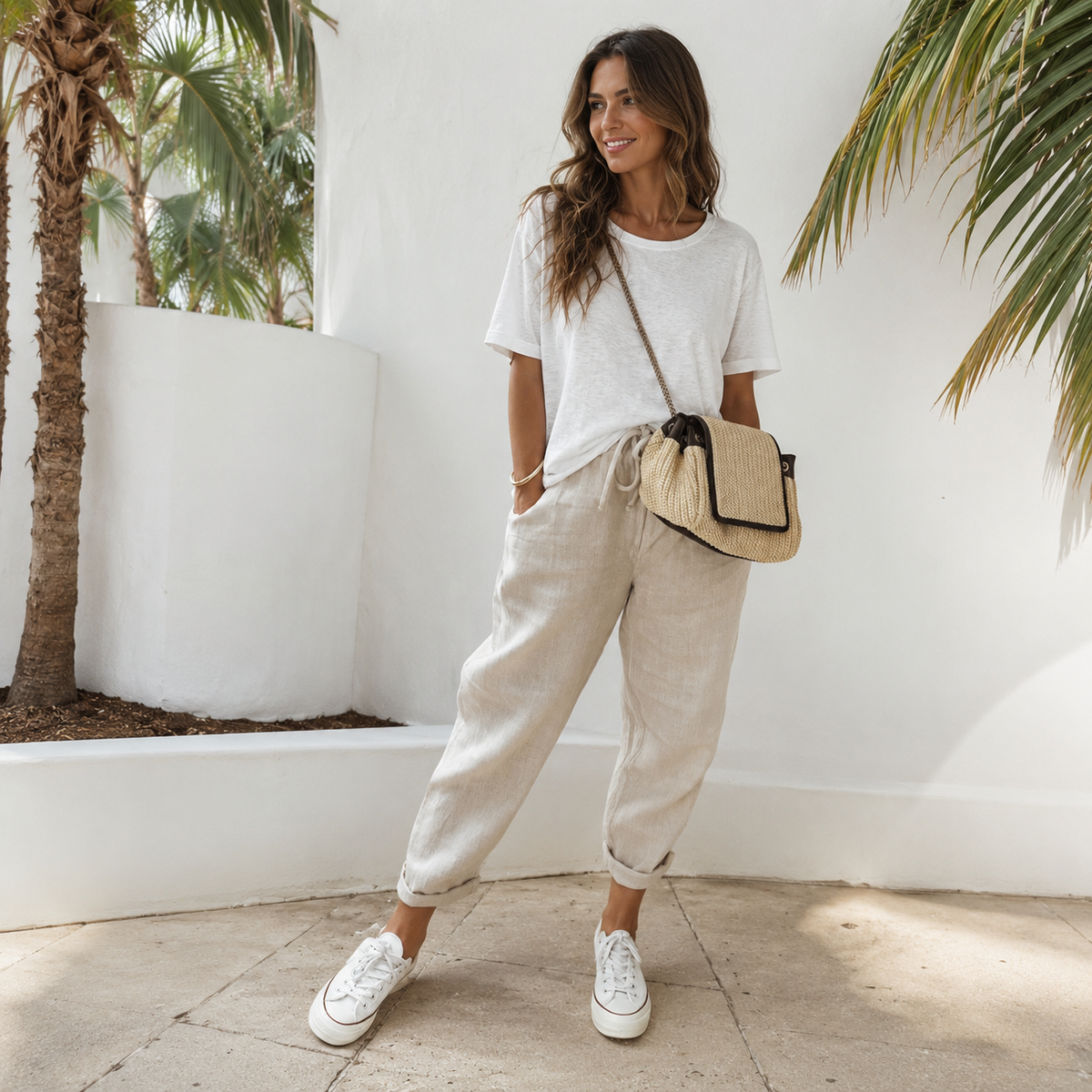 Elwyn - Pantalones Cómodos con Cintura Elástica