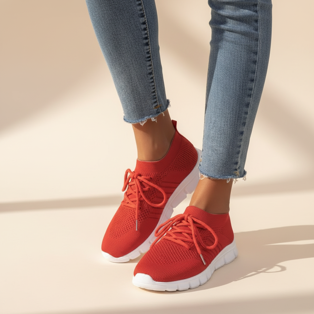 Vicky - Zapatillas con Cordones y Transpirables